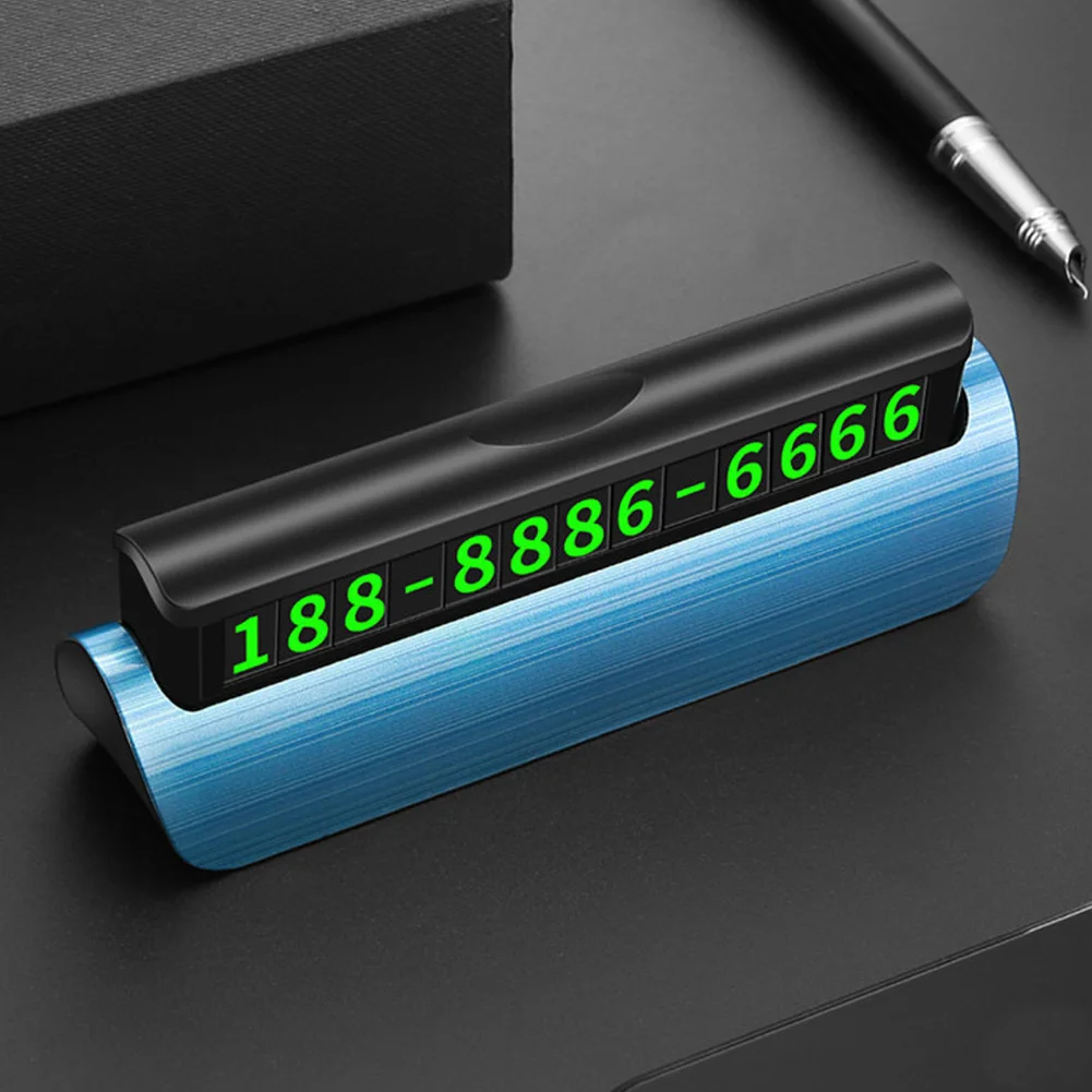 

Hidden Luminous Car Phone Number Plate Car Sticker Night Light Phone Number In The Car For Car Styling Temporary Parking Card