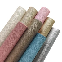 xht pearls color pu synthetic litchi grain vinyl faux artificial leather fabric sheet for jewelry making30135cm