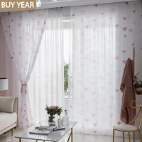 korean curtains for living dining room bedroom love tulle fresh and elegant window screen tulle french window sheer curtains