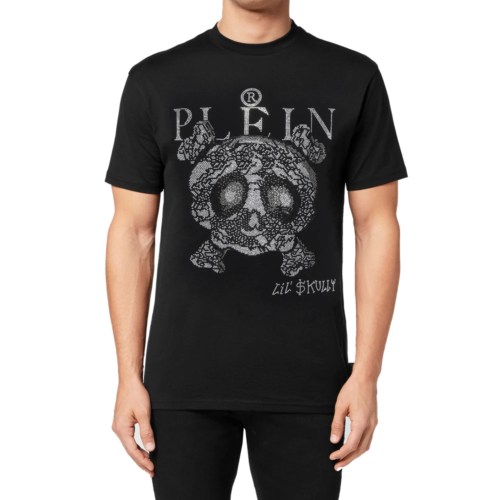 

Футболка мужская с принтом черепа и камней, 100% хлопок, 845