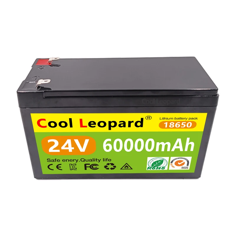 

For Xenon Lamp,Lnverter,Solar Street Light E-Bike Scooter+ 25.2V 2A Charger,Cool Leopard 60AH 24V 18650 Lithium Battery