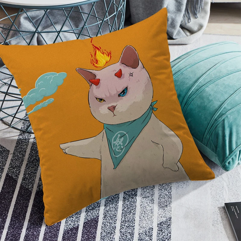 

Pillowcases with Cute Cat Pattern 3D Duplex Prined Throw Pillow Covers Sofa Cushion Cover 45*45 Decorative Dakimakura Home Decor