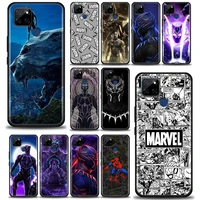 marvel black panther artwork phone case for realme c35 c20 c25 c21 c12 c11 c2 oppo a53 a74 a16 a15 a9 a54 a95 a93 a31 a52 case