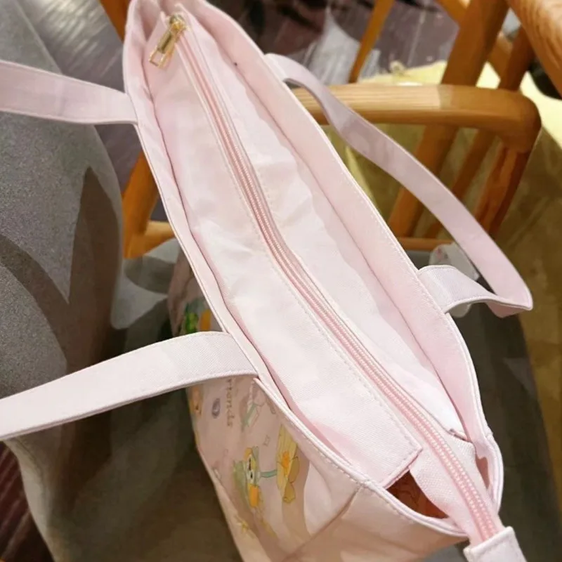 Miniso розовые сумочки Disney Duff And Friends милые Мультяшные сумки на плечо с вышивкой для