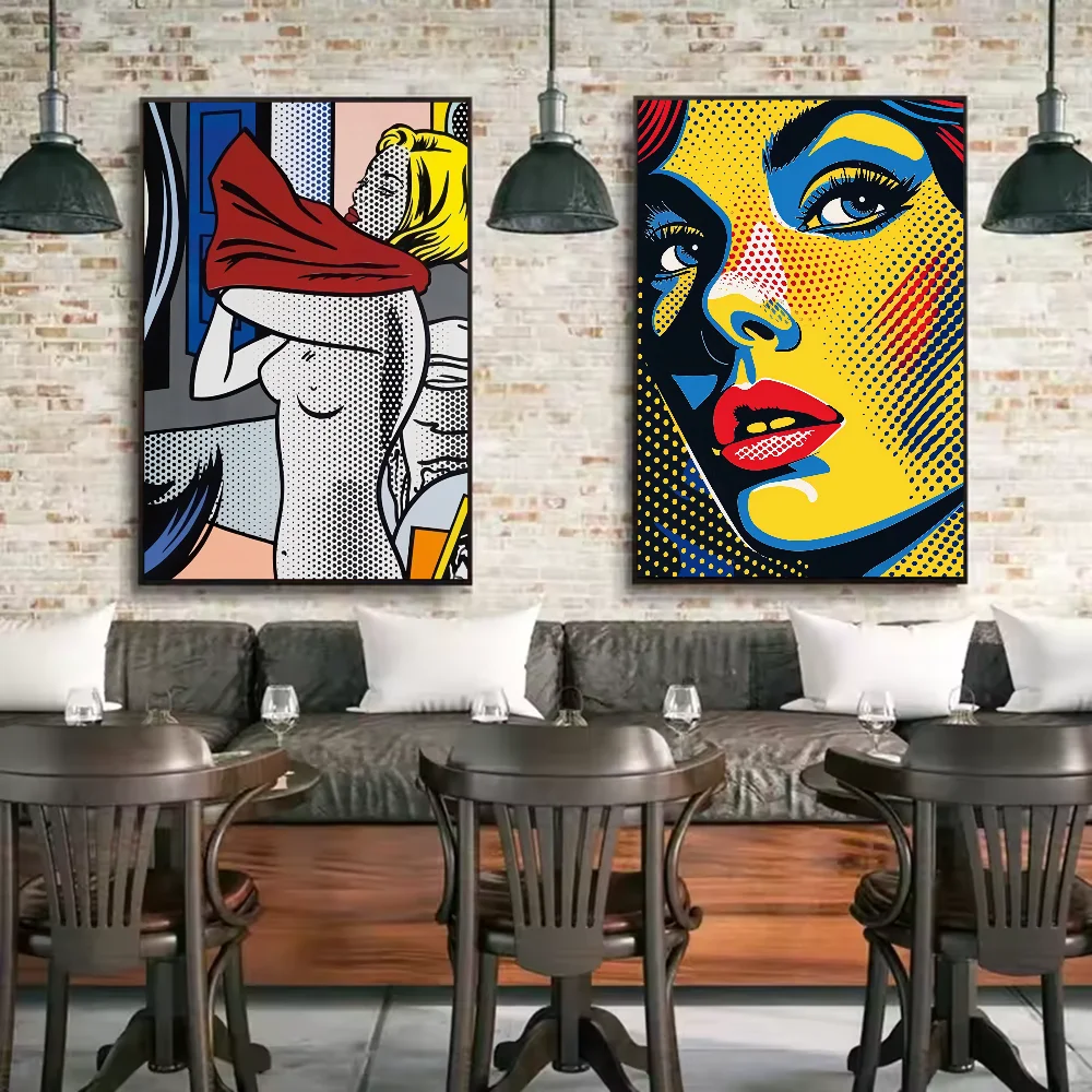 Roy Lichtenstein Pop Art Classic Movie Poster HD art липкая стена водонепроницаемый дом гостиная
