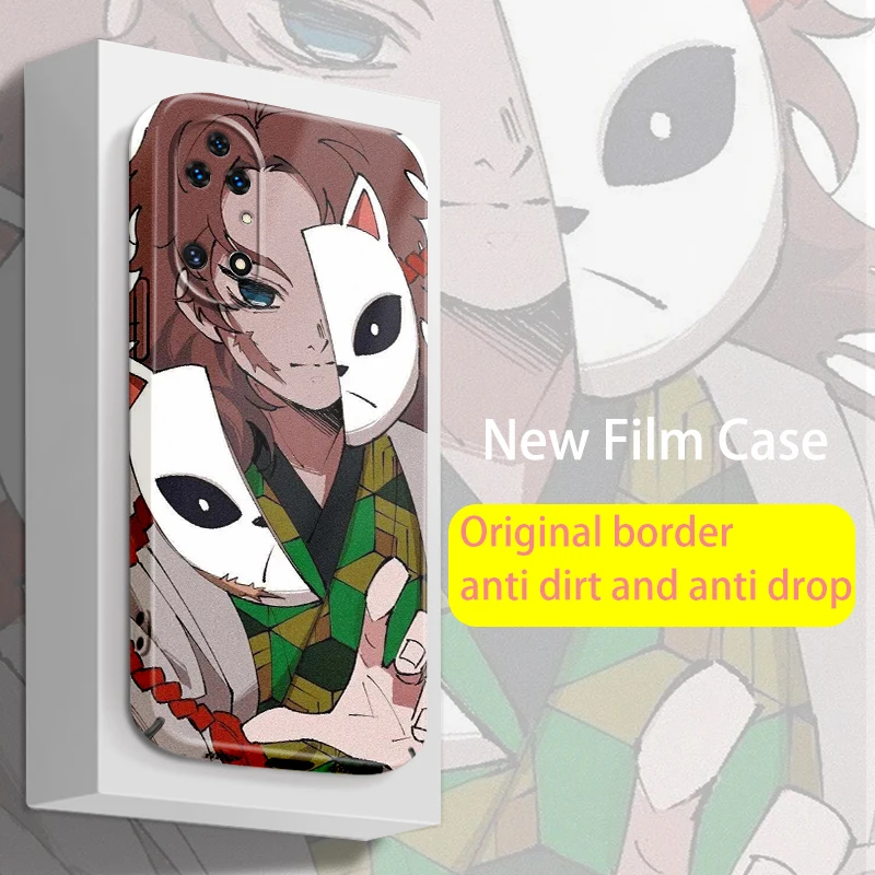 

Cartoon Boy Demon Slayer For Huawei P50 P40 P30 P20 Nova Y70 10 9 8 7 SE Pro Lite 5G Feilin Film Phone Case Hard Cover