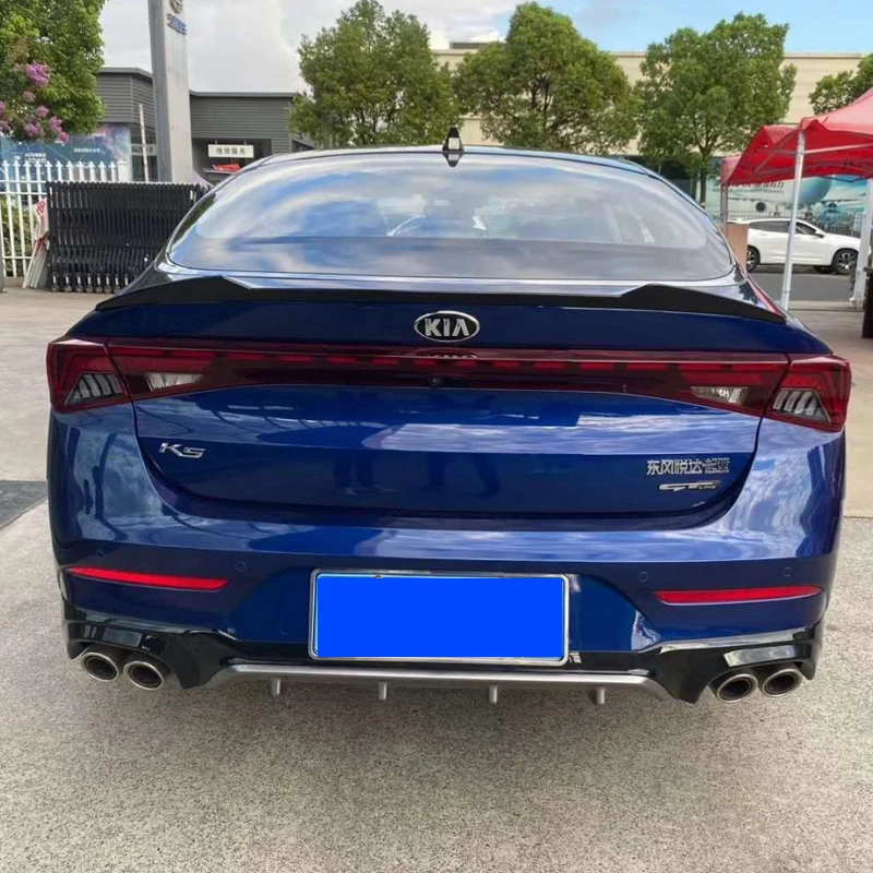 Спойлер для KIA K5 optima 2020 2021 высокий АБС-пластик глянцевый черный задний багажник