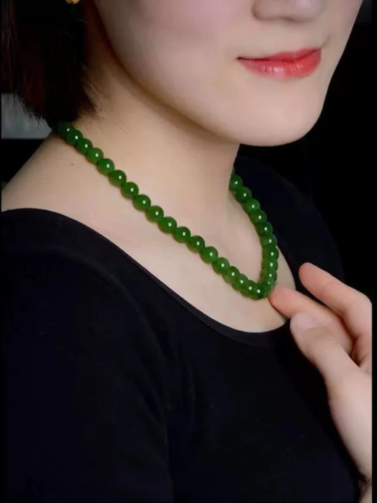 Новые китайские бусины из зеленого имитации агата 2024 новое популярное