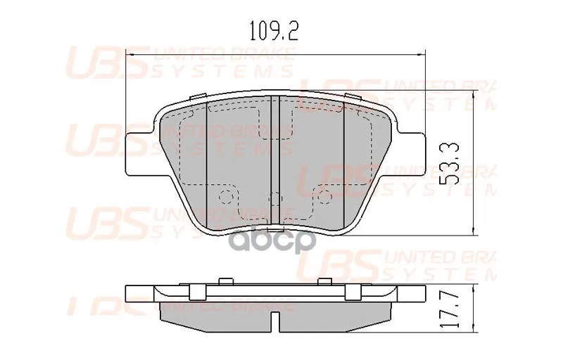 Тормозные Колодки Skoda Octavia 04-/08-/Superb 08-/Vw Jetta Iii/Iv 08-/11-/Golf Vi 13-/Caddy Iii 12- UBS арт. B1102008 |