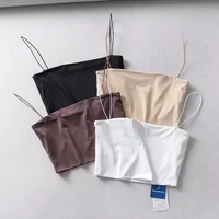 women summer tank tops sexy solid color cross halter neck push up hollow crop tops 2022 new fashion