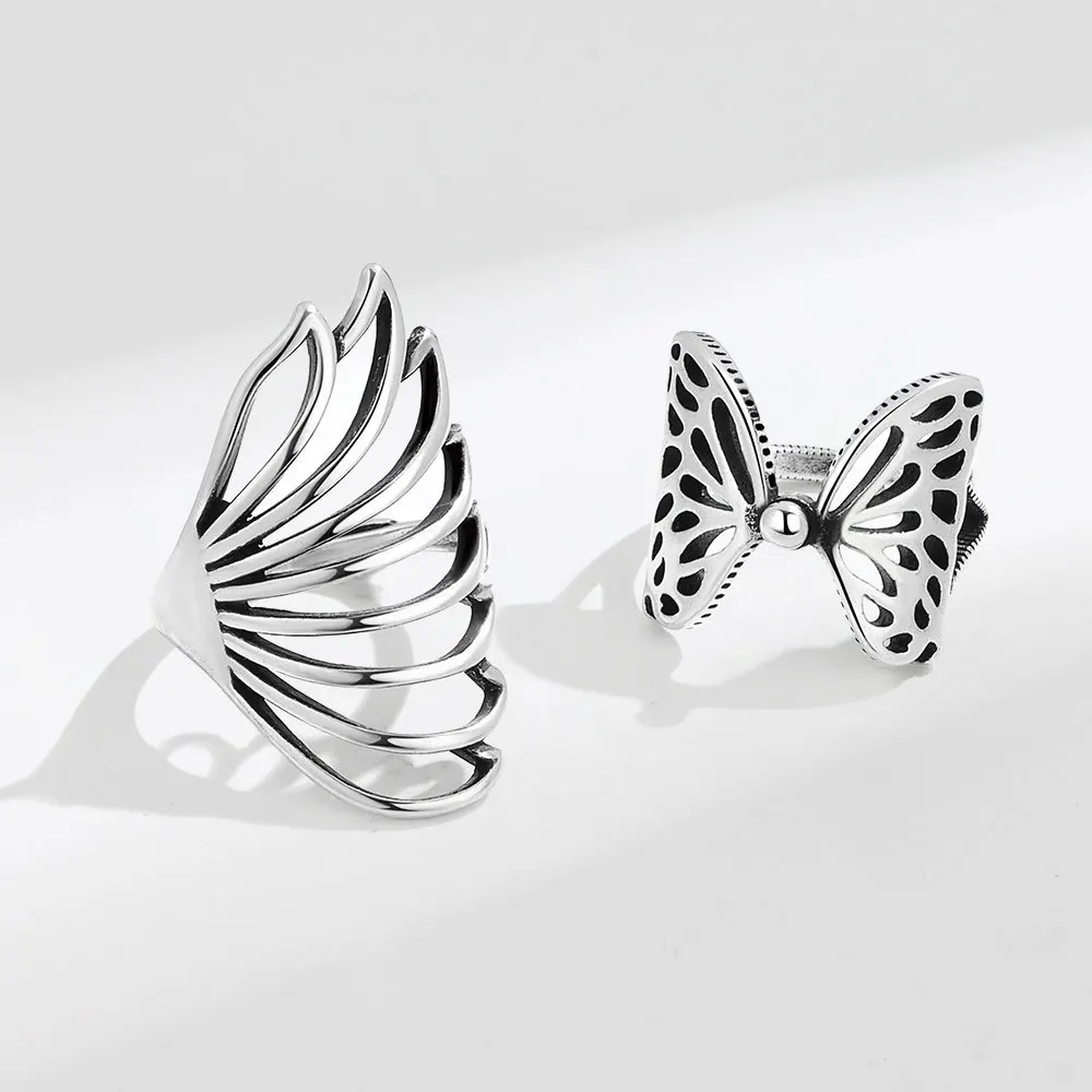 Женское винтажное серебряное вечерние ЦО в виде бабочки |