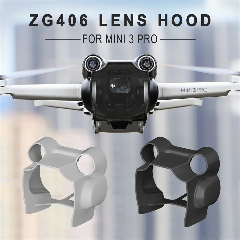 

Lens Hood for Mini 3 Pro Shade Cover Gimbal Protective Cap Drone Accessories ZG406 Sunnylife Anti-glare Plastic Protector Set