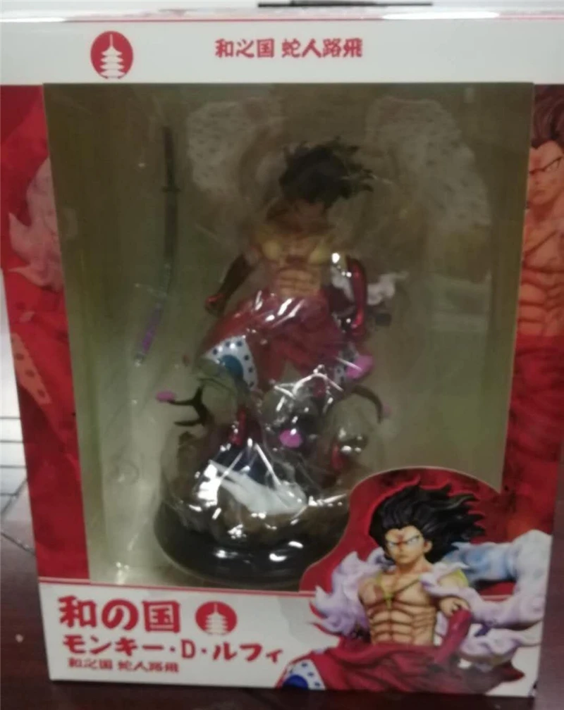 Аниме One Piece Wano Kimono Monkey D Luffy Gear Fourth Snake Man Ver. Фигурка из ПВХ боевая статуя