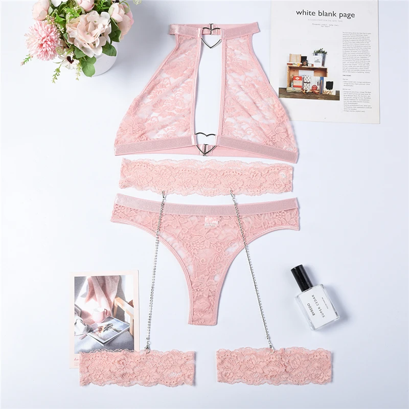 

AIIOU Sexy Lingerie Hot Erotic Costume Temptation Babydoll Underwear Suit Bra + Panty Set Female Apparel Lenceria Eroticos Mujer