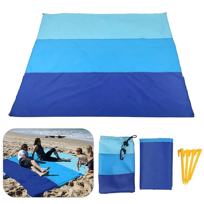 

2x2.1m Outdoor Camping Mat Folding Waterproof Pocket Beach Blanket Mattress Portable Lightweight Mat Picnic Mat Sand Beach Mat