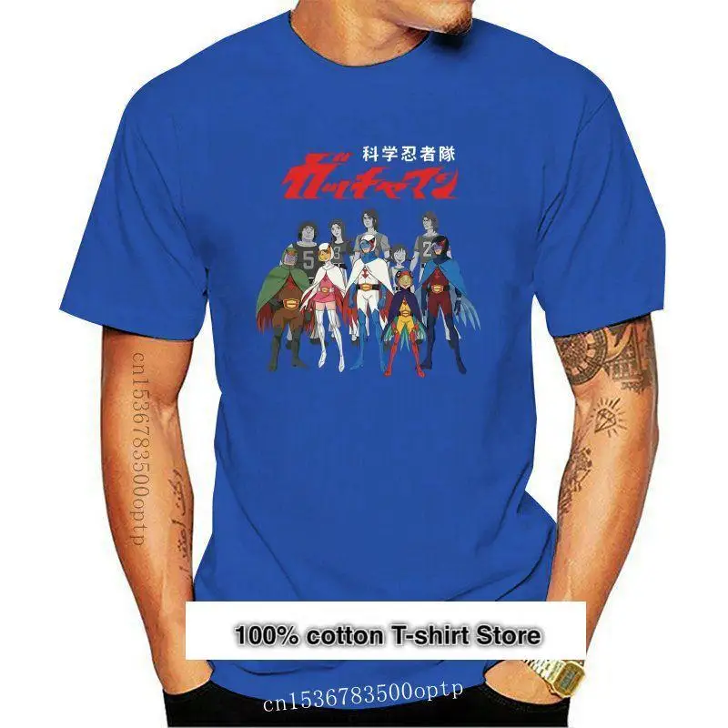 Camiseta Gatchaman Alter Ego Line-Up para hombre, negra, bitwa o planety
