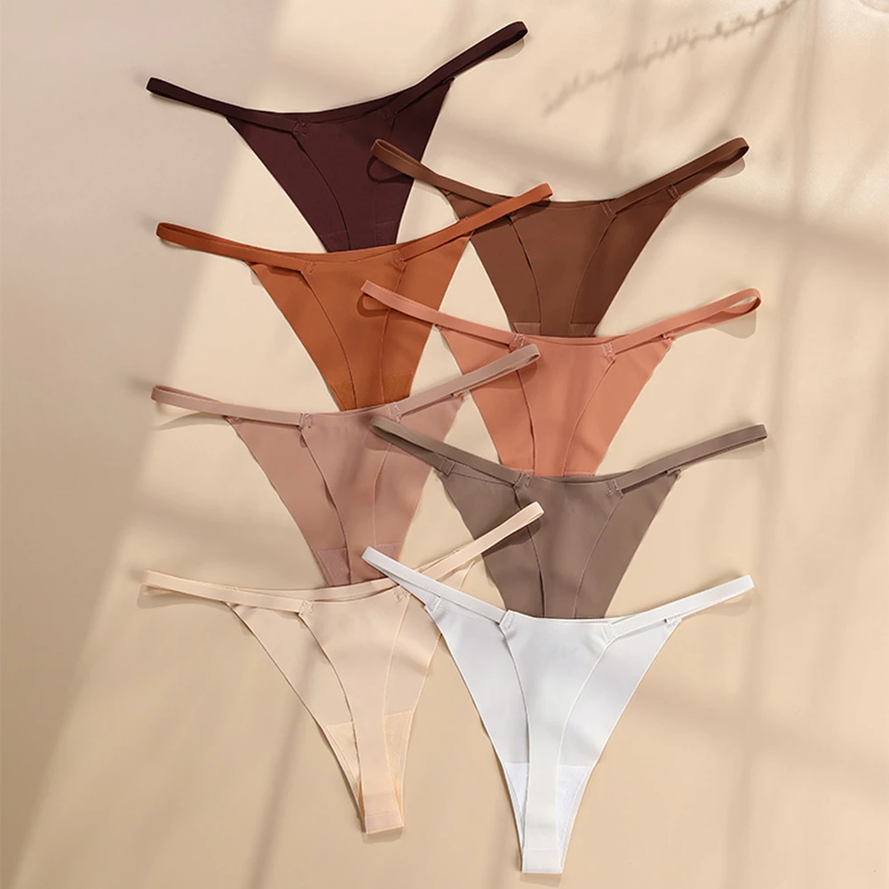 

Summer Breathable Panties Women Seamless Thong Ladies Sexy G-string Briefs Lingerie Mid-waist Cotton Underware