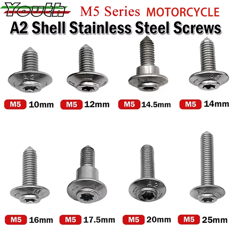 Фото Для R1250GS ADV, R1200GS LC, R1200RT, S1000RR, S1000XR, C600, C650GT, F750GS, F850GS, R NINE T, K1600GTL, M5: винты из нержавеющей стали для обтекателей №1