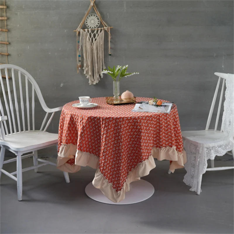 

Romantic Nordic Style Light Luxury Fashionable Tablecloth Simple Type Plain Color Outdoor Picnic Table Cloth