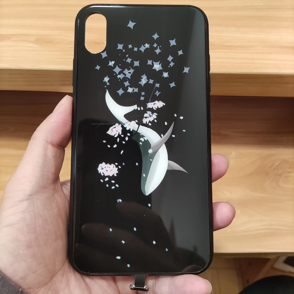 Kup Zwierząt Tygrys Wilk Jeleń łoś Królik Feniks Wieloryb łabędź Ryby Inteligentne Sterowanie Pokrywa LED Etui Na Telefony Dla IPhone 14 11 12 13 Pro Max Mini