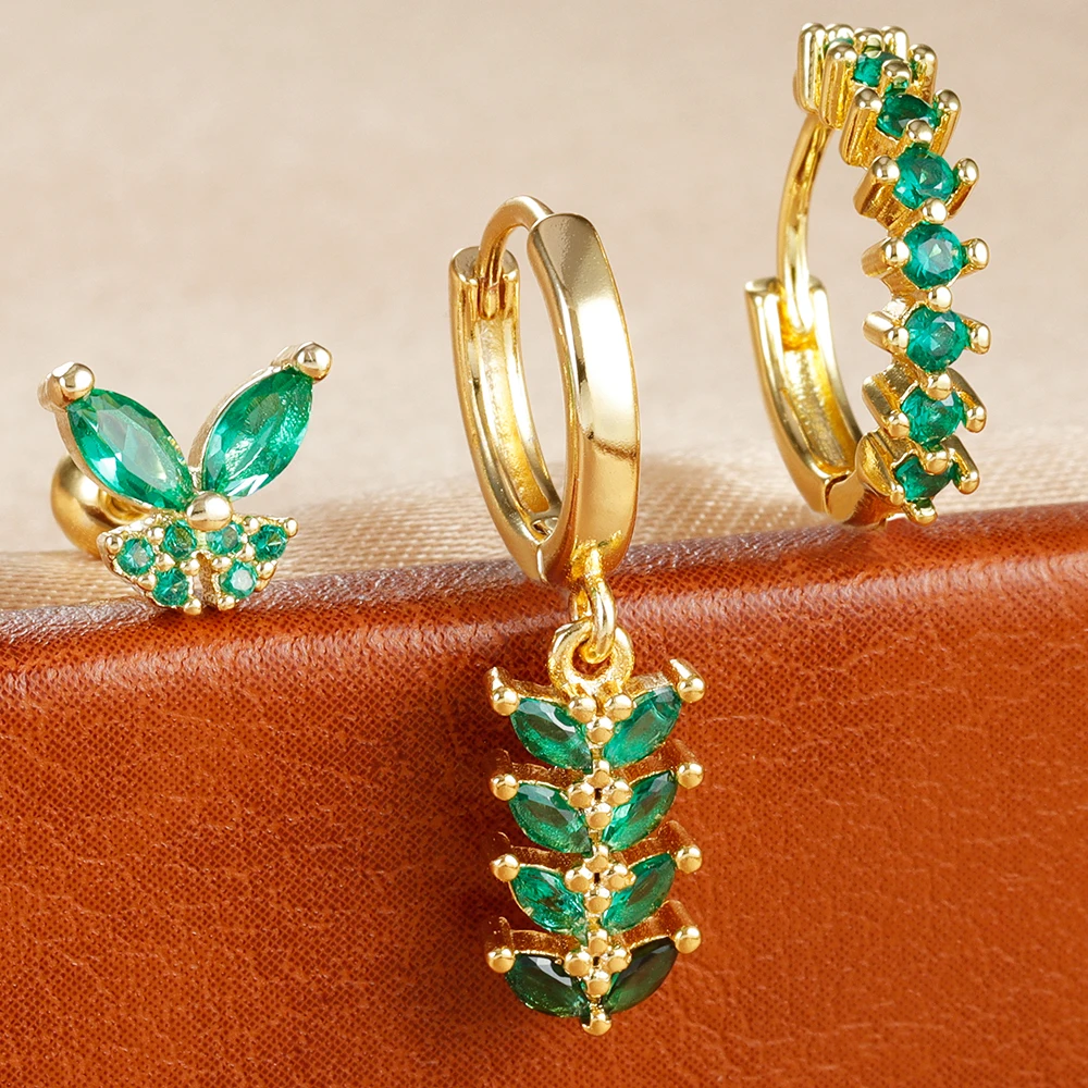 3 шт. серьги-подвески из нержавеющей стали