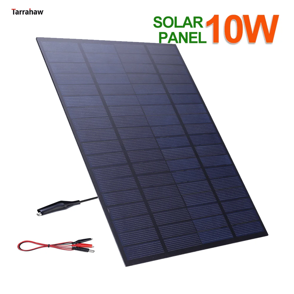 

Home Solar Cell10W 5V Extended DC Interface Solar Panel PV Power Plate Portable Polycrystalline DIY PET+EVA Laminated Module