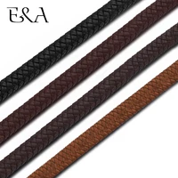 1meter 105mm flat square leather rope uninterrupted braided cord for diy men bracelet jewelry craft making accessories