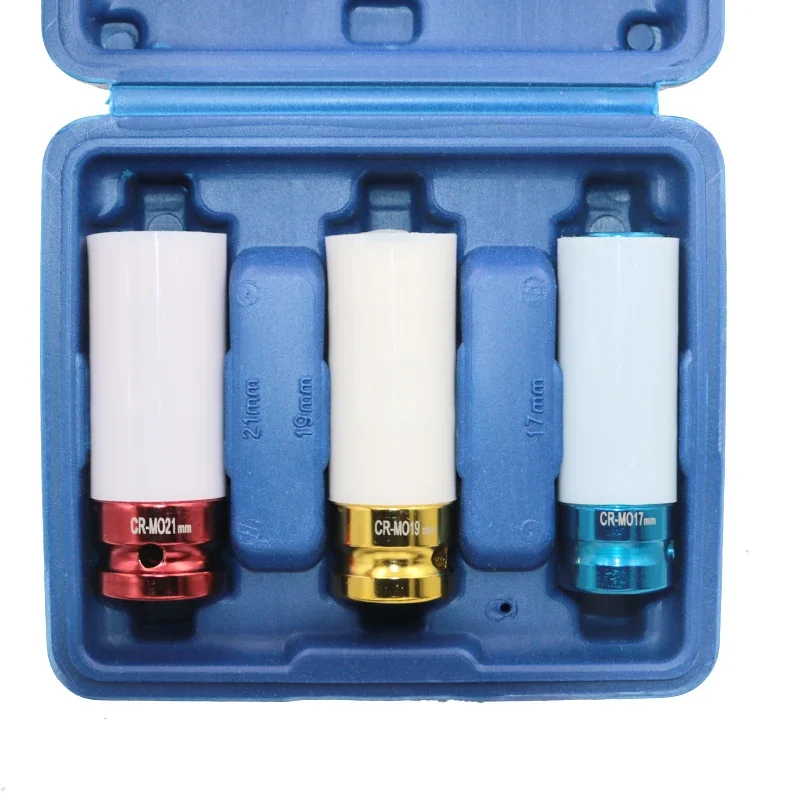 QSTEXPRESS Набор инструментов для защиты пневматических шин 3 шт. 1/2 дюйма 17 мм 19 21