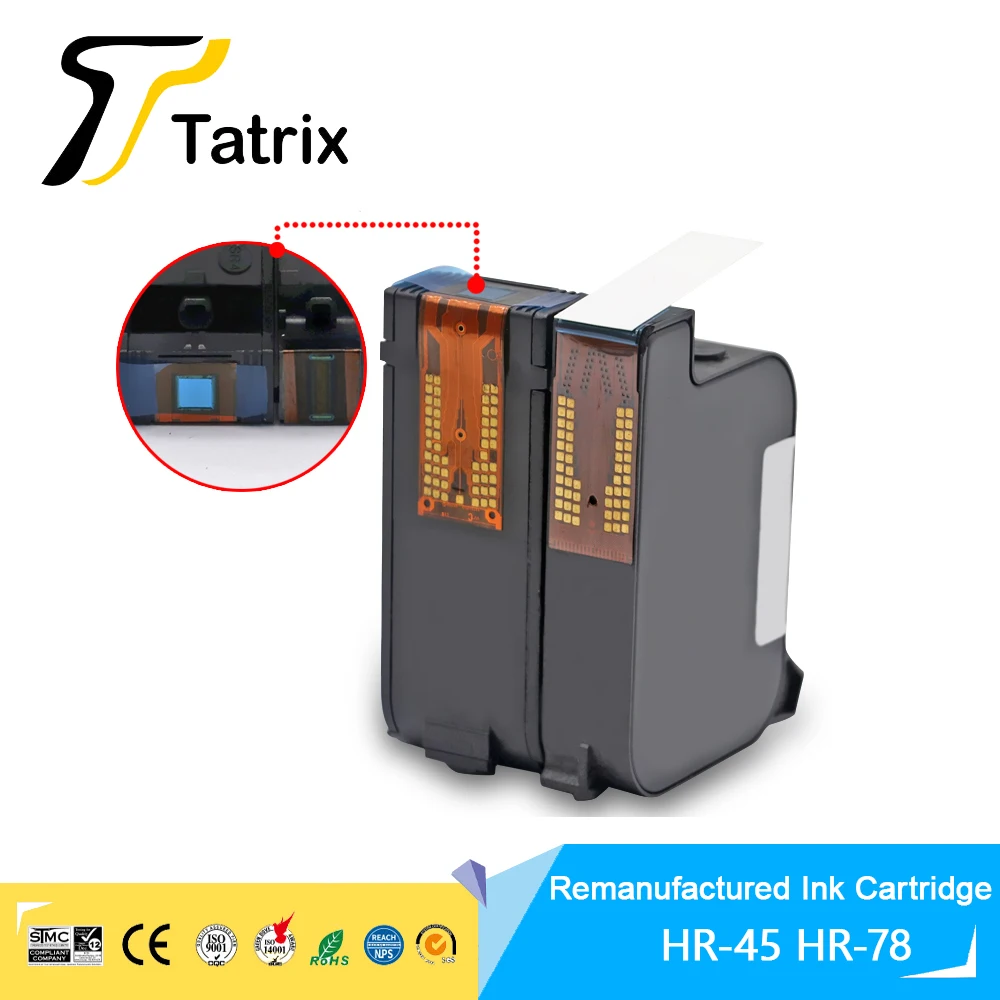Чернильный картридж Tatrix 45 78 HP45 HP78 для струйных принтеров HP Deskjet 180 280 1220c 3810 3816 3820 3822