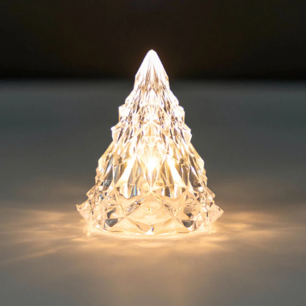 

1/12PCS Diamond Table Lamp LED Crystal Atmosphere Lamp Portable Iceberg Night Light Christmas Tree Electronic Candle Gift