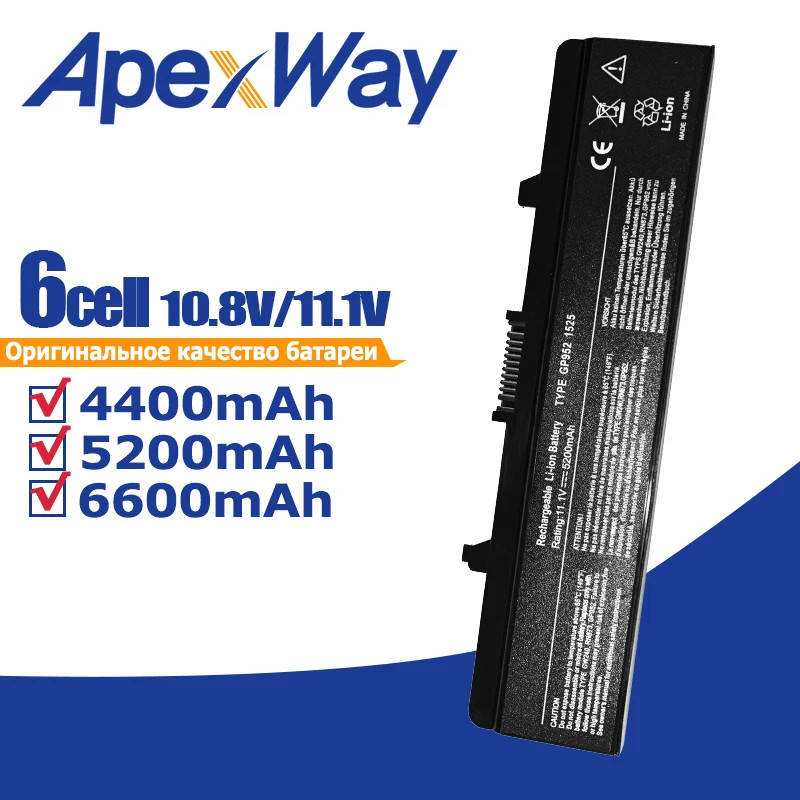 

Apexway Laptop Battery GW240 297 M911G RN873 RU586 XR693 X284G For Dell Inspiron 1525 1526 1545 1546 for Vostro 500
