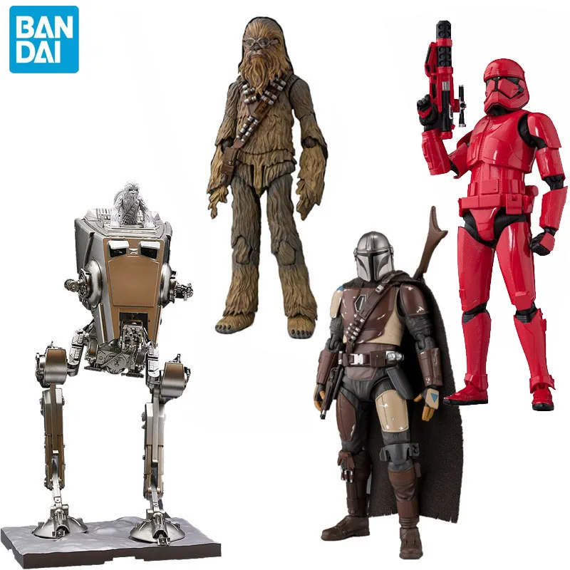 

BANDAI Star Wars Mandalorian Chewbacca Sith Trooper Stormtrooper Metal Coloring AT-ST SCL-S02 Action Figures Models Kids Toys