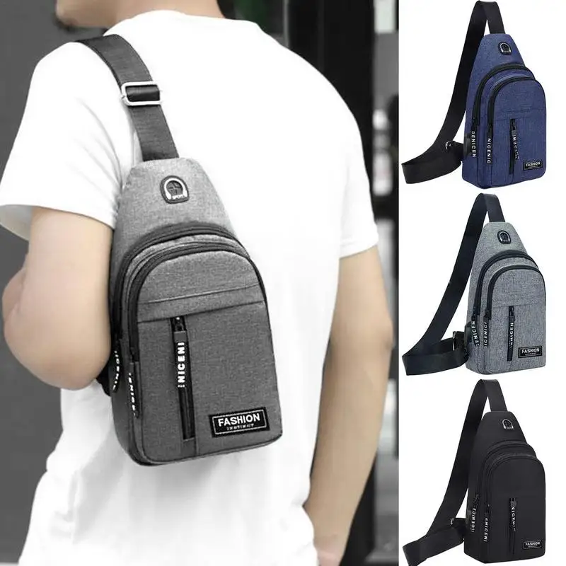 

Mens Sling Backpack Crossbody Shoulder Backpack Chest Sling Backpack Sling Bag Large Capacity Waterproof Sling Chest Bag