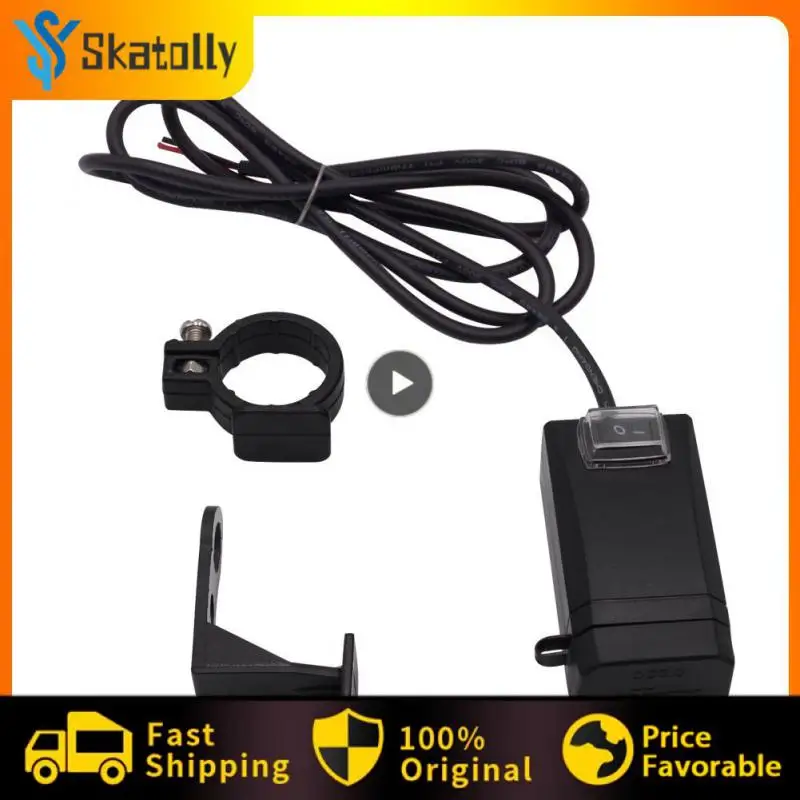 

12V/24V Dual USB Motorcycle Mobile Phone Charger With Switch Modified Fast Charger Adapter