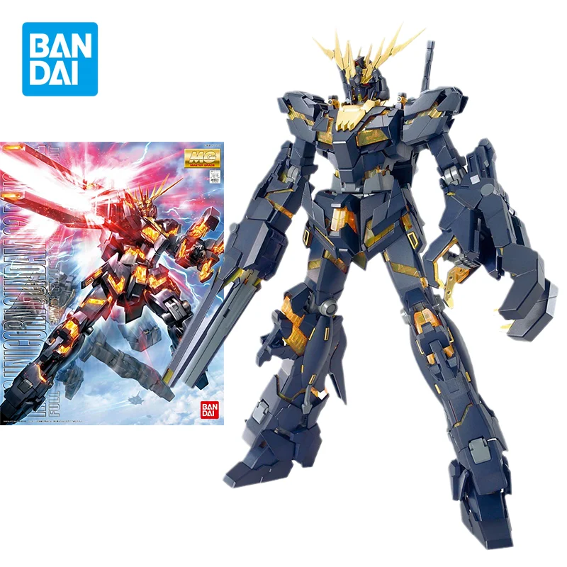 

Bandai Original Gundam Model Kit Anime Figure MG 1/100 UNICORN GUNDAM-02 BANSHEE Action Figures Toys Gifts for Children