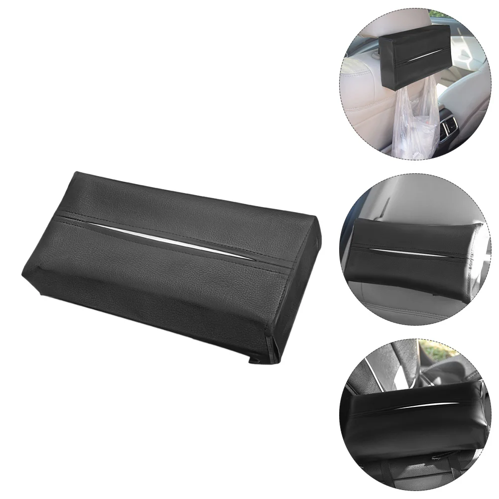 

1pc Backseat Tissue Purse Case Headrest Tissue Holder Visor Car Tissue Container Facial Tissue Car Storage