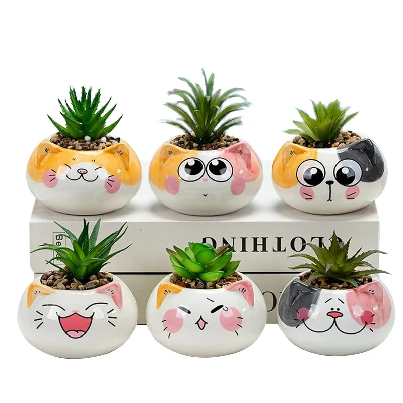 Strongwell фабричная Акция керамические цветочные горшки Мультяшные животные
