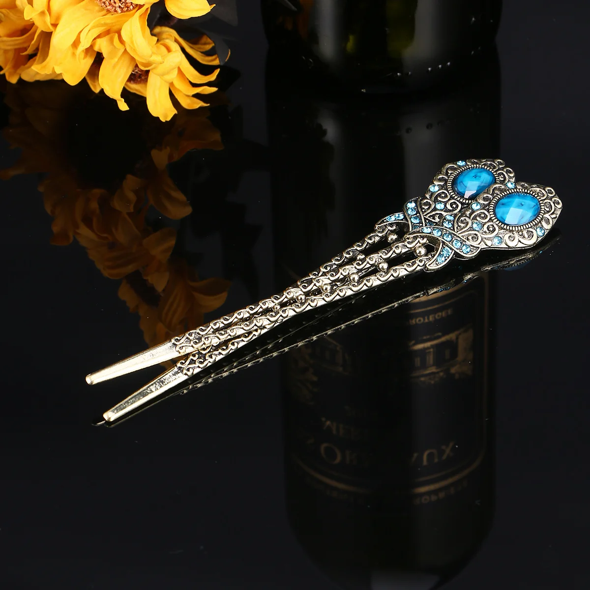 

2 PCS Womens Hair Clips Japanese Hair Sticks Bronze Hairpin Diamond Vintage Hairpins Women Retro Hair Stick Miss