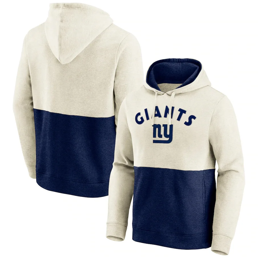 

New York Men American Hoodies sweatshirt Giants Retro Fanatics Branded Arch Colorblock Pullover football Quality Man Hoodie