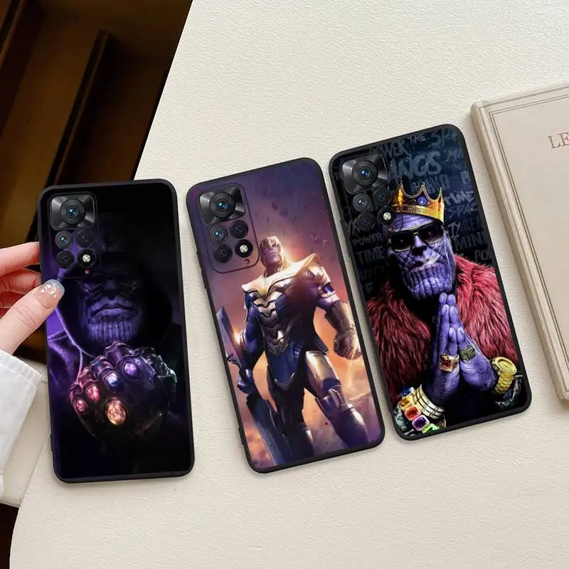 

Marvel Superhero Thanos Phone Case For Redmi Note 11E 11S 11 10 9 Pro 9A K20 K30 K40 Soft Silicone Cover
