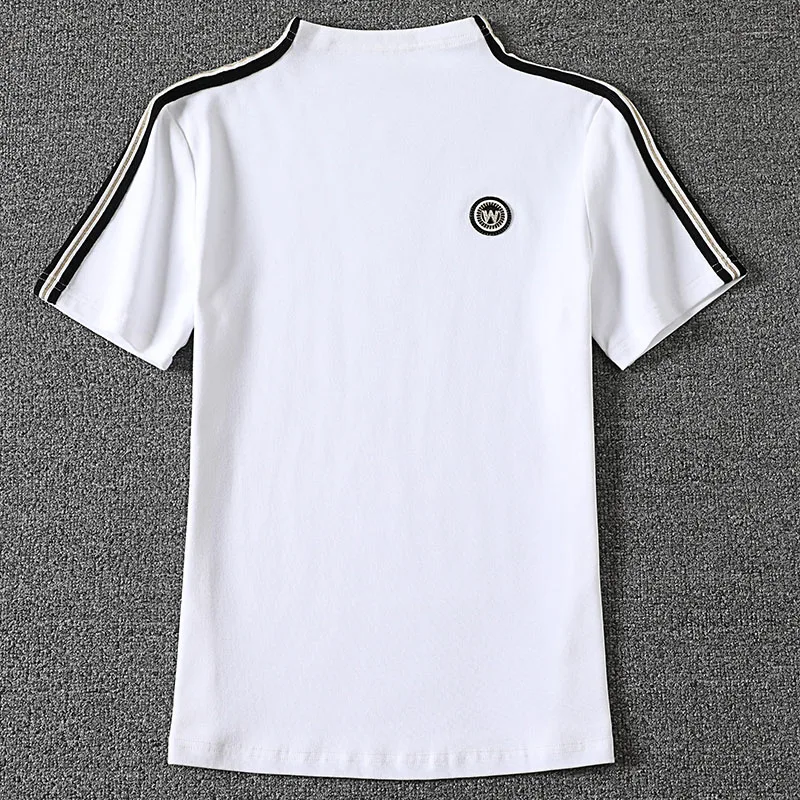 In the summer of 2023 female five and a half points sleeve turtleneck cultivate one's morality show thin T-shirt