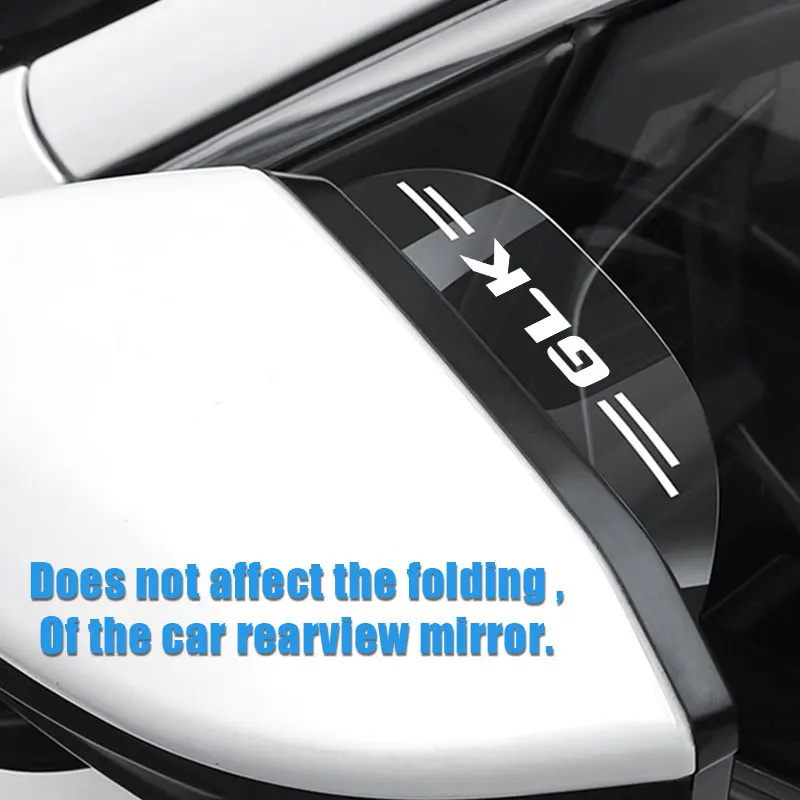 

2Pcs Car Rear View Mirror For Mercedes Benz GLK Logo Rain Eyebrow Visor Sun Shade Snow Guard Weather Shield Cover Accessories