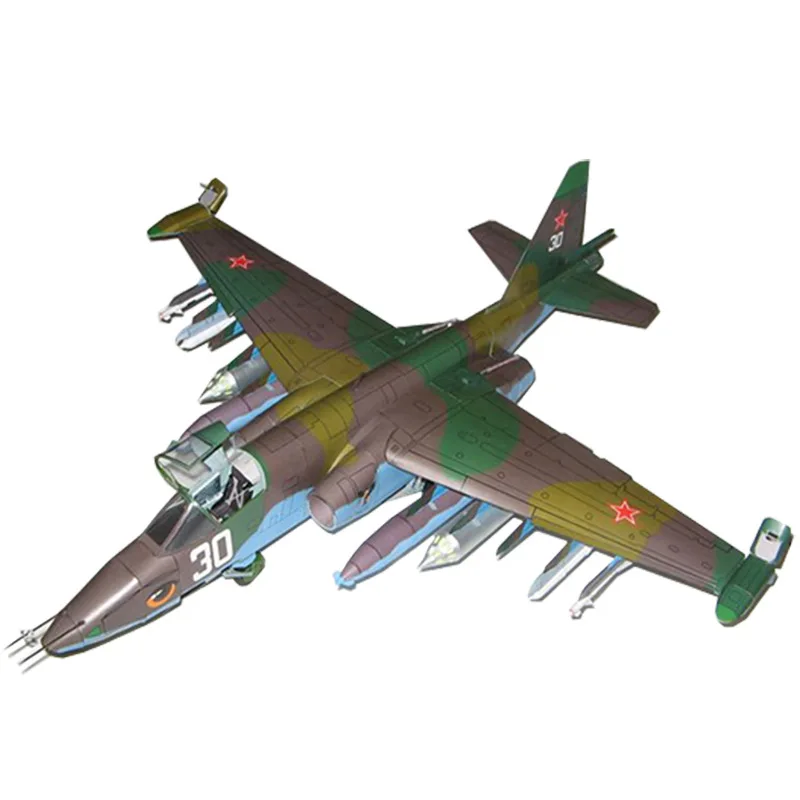 

1:33 Su-25 attack aircraft Animal Sculpture attack plane Papercraft bedroom Living Room handmade DIY Geometric origami model