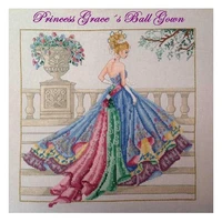 cross stitch 14ct 16ct18ct 25ct beautiful counted cross stitch kit princess prom dress girl with flowers