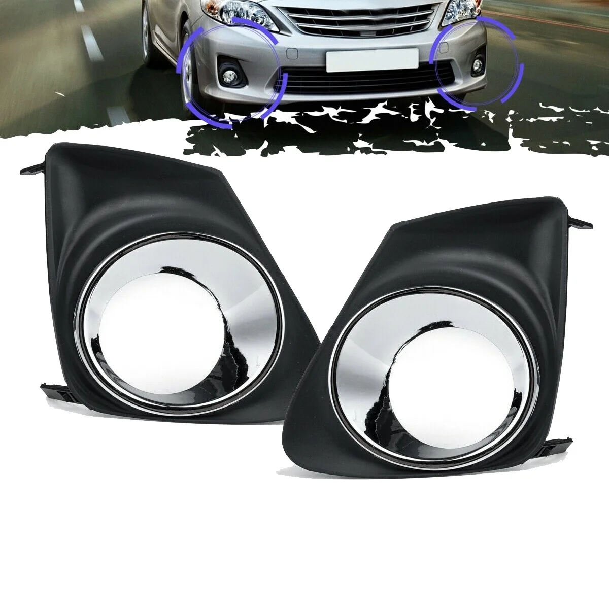 

Car Front Fog Light Lamp Cover Grille for Toyota Corolla 2011-2013
