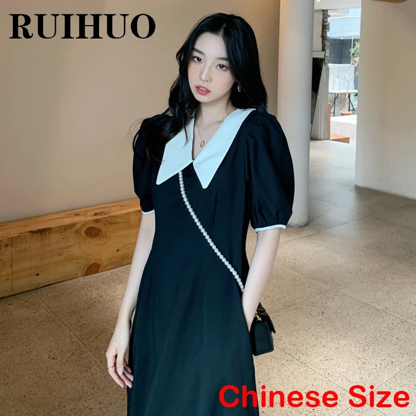 

RUIHUO корейские платья для женщин 2022 летняя одежда Повседневное платье летнее платье китайское стандартное новое поступление
