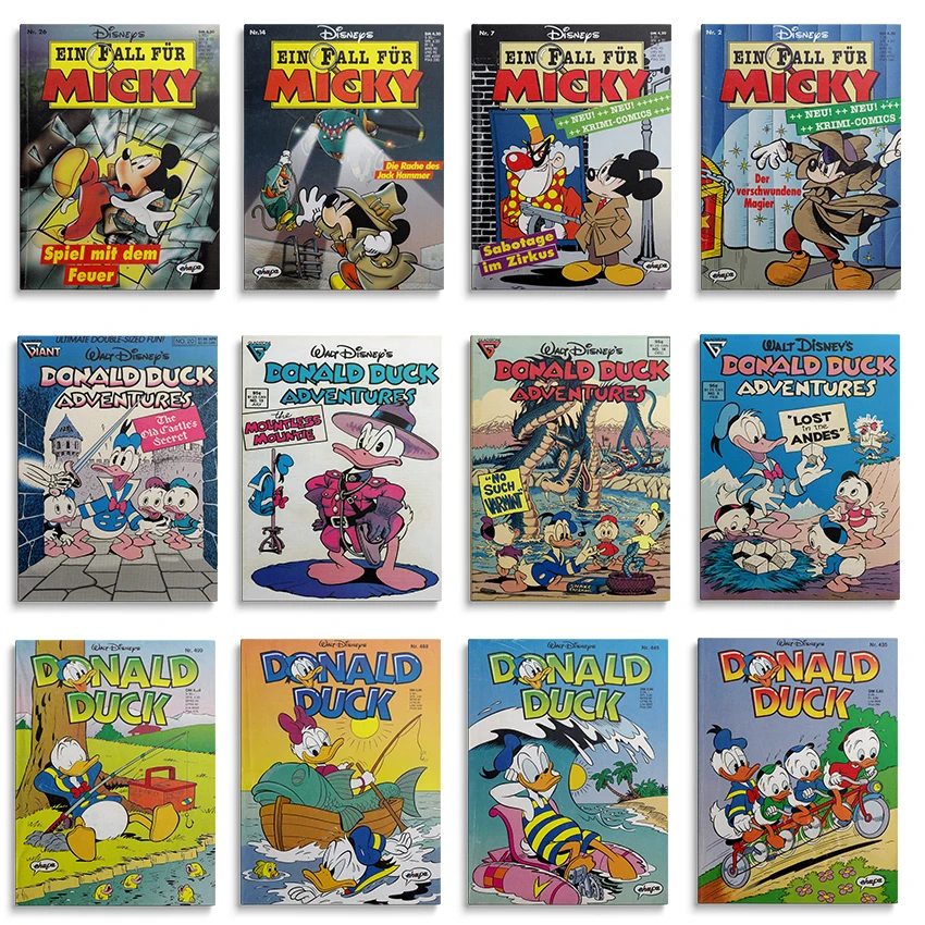 

Disney Микки, Дональд Дак Ретро детектив Стиль Бар Кафе домашний Декор постер живопись настенное Искусство Декор постеры холст живопись