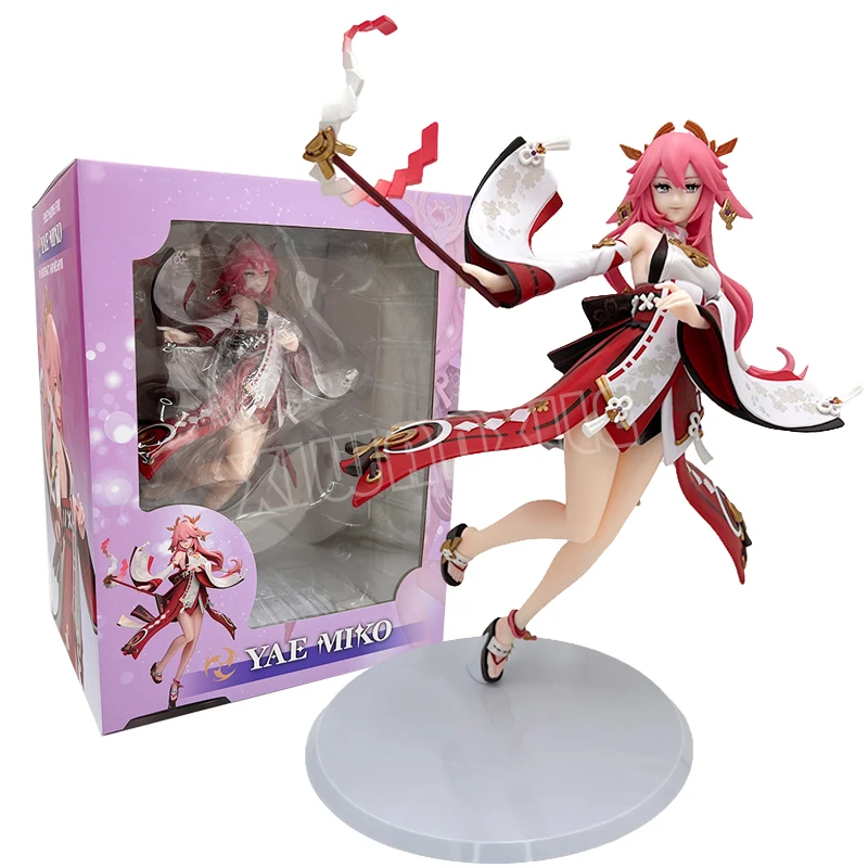 

25cm Yae Miko Genshin Impact Anime Figure Genshin Impact Klee Action Figure Paimon/Hu Tao Figurine Collection Model Doll Toys