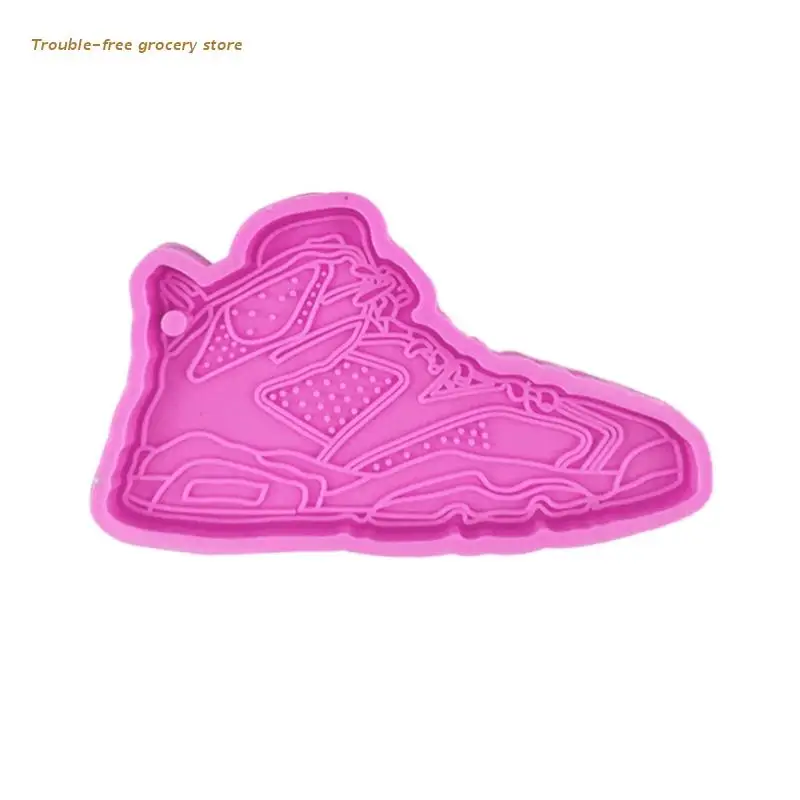 

Silicone Mold Shoes Shape Keychain Mould With Hole Keyring Pendant DIY Craft