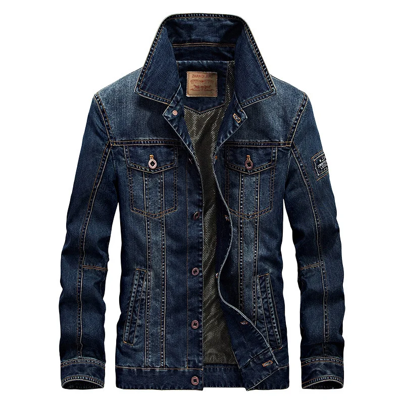 

Мужская джинсовая куртка Afs Jep в стиле милитари, брендовая куртка-бомбер премиум-класса, большой размер 4xl